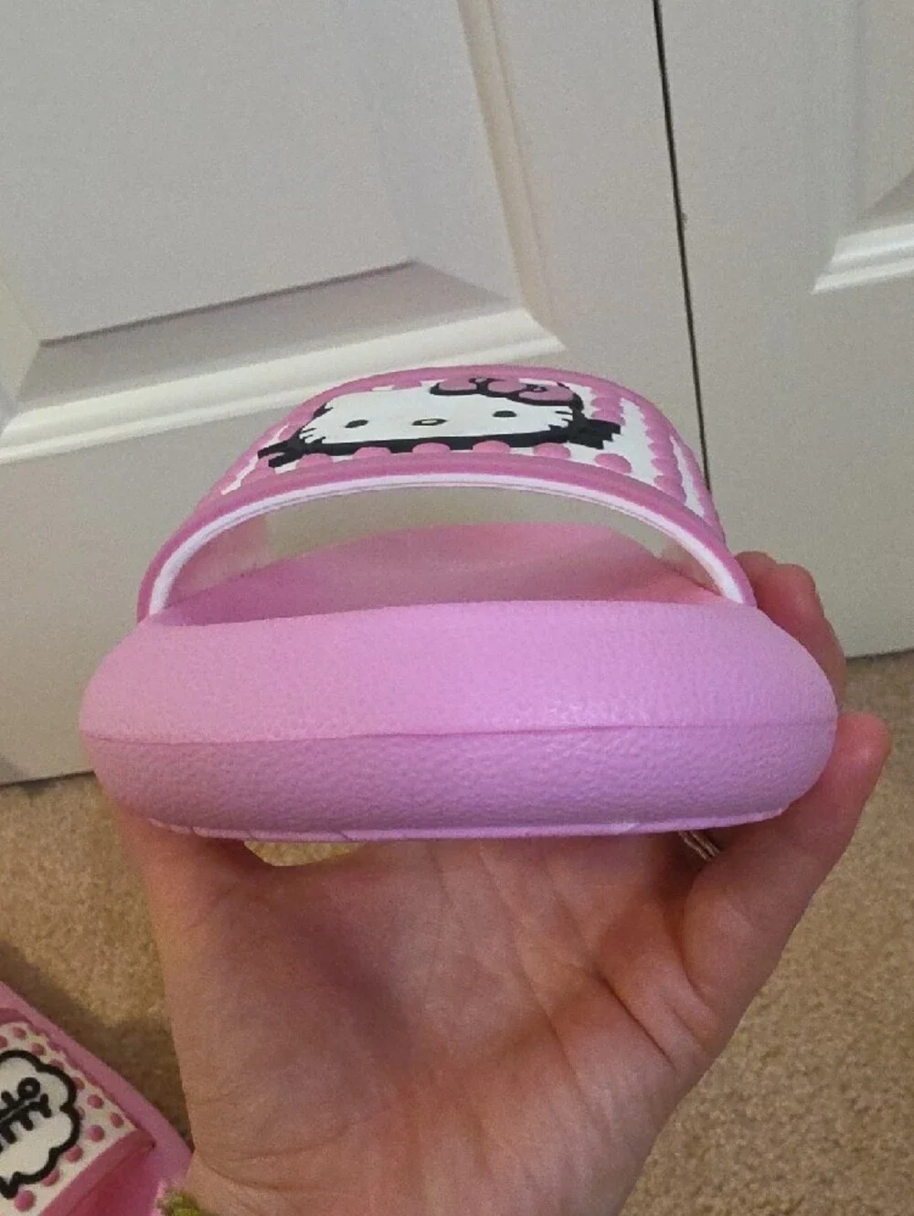Hello Kitty Pink Slide Sandals with Graphic Strap - Picture 10 of 11